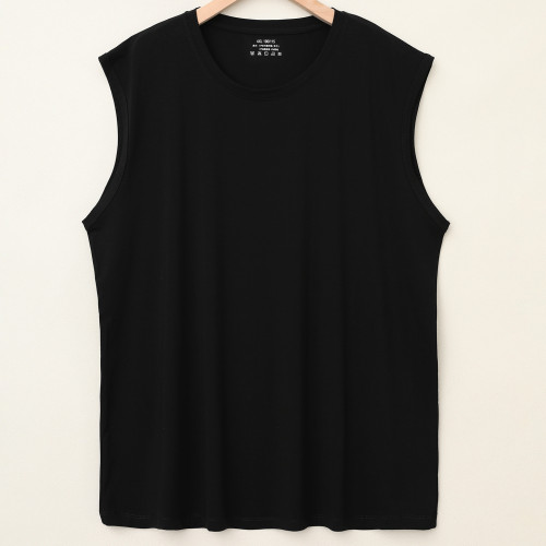 夏季男士竹纖維圓領寬松背心居家套頭無袖上衣簡約B9832 夏季男士竹纖維圓領寬松背心居家套頭無袖上衣簡約B9832