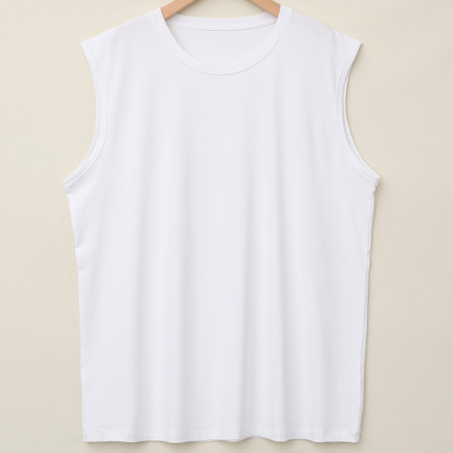 夏季男士竹纖維圓領寬松背心居家套頭無袖上衣簡約B9832 夏季男士竹纖維圓領寬松背心居家套頭無袖上衣簡約B9832