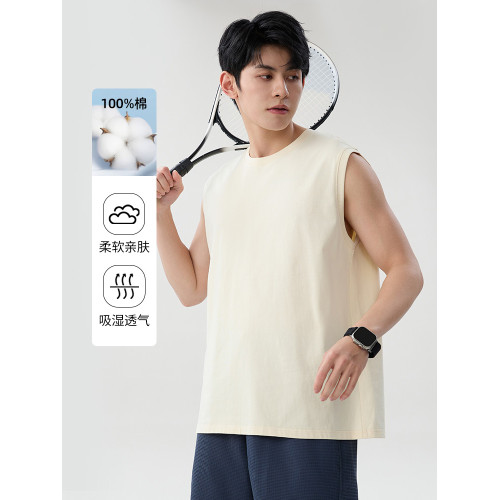 班尼路S&K坎肩背心男款夏季2025新款運動健身汗衫男生純棉無袖T恤