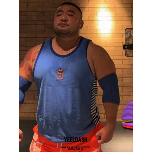 ZOOMXBEAR原創設計寬松棉男式撞色健身運動包邊刺綉肌肉男背心