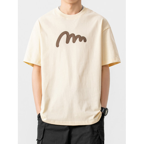 LAZY DAY原創男裝日系簡約印花短袖T恤男夏季寬松透氣情侶上衣潮