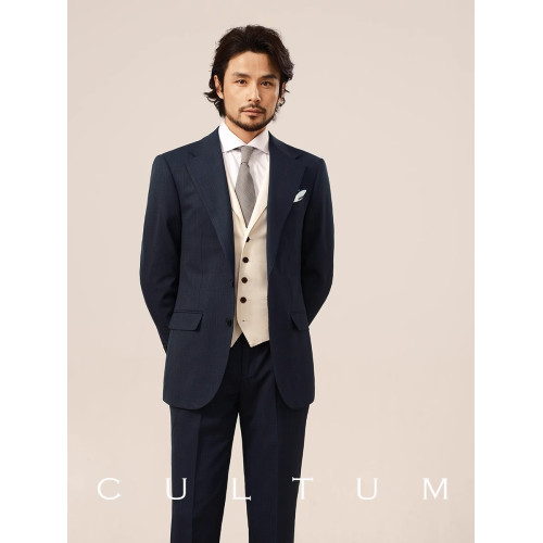 CULTUM古董白色精紡羊毛單排西服馬甲男免燙正裝內搭馬夾高級感