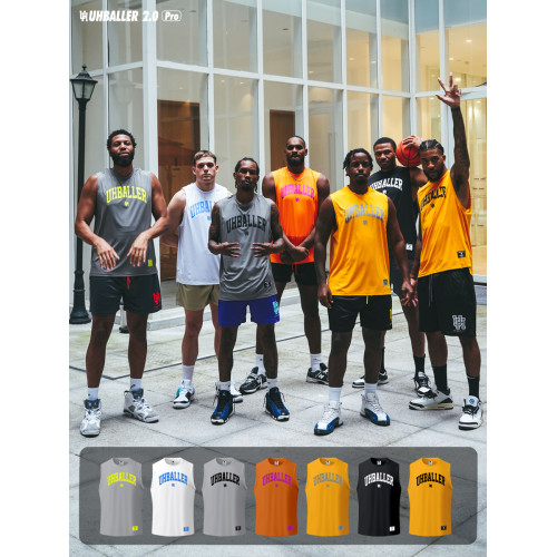 UH BALLER美式寬肩男夏季籃球運動背心寬松訓練無袖速乾跑步健身