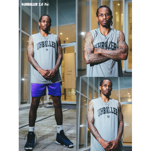 UH BALLER美式寬肩男夏季籃球運動背心寬松訓練無袖速乾跑步健身