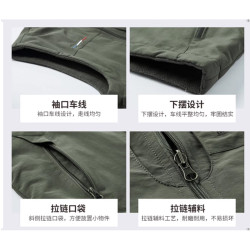 雙面穿中老年多口袋馬甲男爸爸裝運動薄款坎肩春夏秋寬松馬夾外套