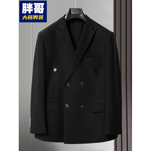 胖子大碼西服套裝男高級感正裝西裝馬甲加肥加大單西上衣商務西褲