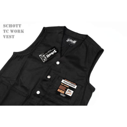 18S限定商品SCHOTT TC WORK VEST 素版多兜帆布工裝馬甲 三色入