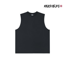 IDLT 紙紗 寬松背心220g寬松基礎版吸溼透氣運動百搭戶外功能日系