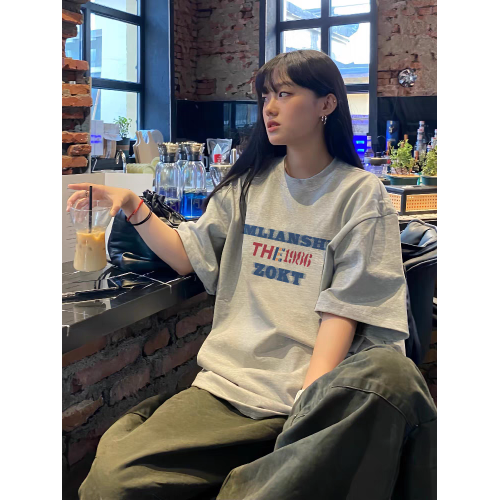 美式潮牌夏季純棉短袖女t恤2025新款爆款設計感小衆寬松半袖上衣