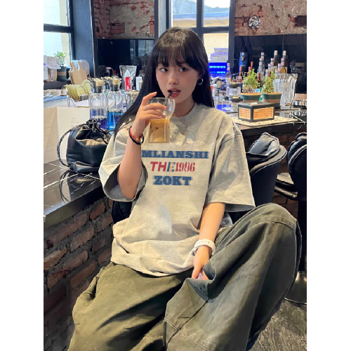美式潮牌夏季純棉短袖女t恤2025新款爆款設計感小衆寬松半袖上衣