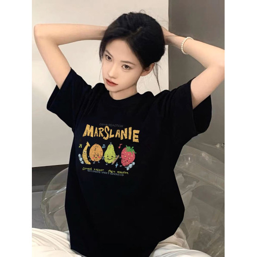 美式重磅卡通純棉短袖女t恤夏2025寬松學生半袖設計感小衆上衣服