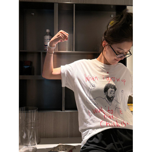 韓系ootd穿搭白色搞怪印花短袖女T恤新款夏季寬松時尚顯瘦上衣