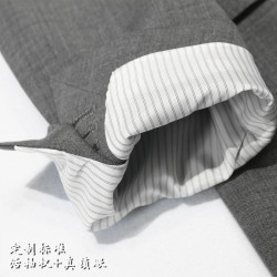 進口羊毛西服套裝單西褲英式寬駁頭真鎖眼修身男款馬甲灰色可配