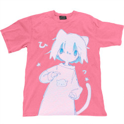 AT荒誕小鎮 Moe萌系少女T恤卡哇伊ACGN可愛多巴胺穿搭短袖亮色tee