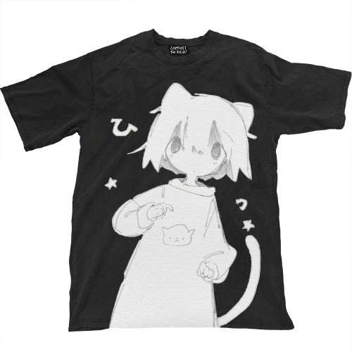 AT荒誕小鎮 Moe萌系少女T恤卡哇伊ACGN可愛多巴胺穿搭短袖亮色tee