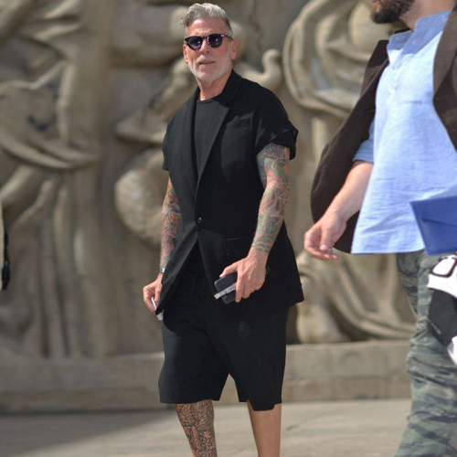 nick wooster歐美薄款精紡羊毛西裝領男士落肩馬甲休閒復古外搭潮