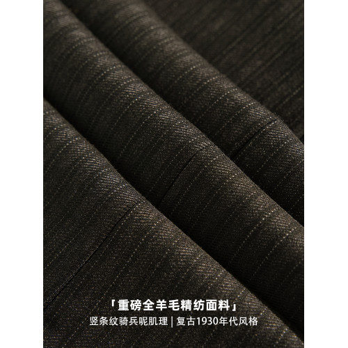 CULTUM 1930s復古加厚精紡全羊毛騎兵呢西服馬甲男士休閒商務馬夾