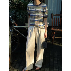 周浪清小個子純棉短袖女t恤2025新款夏季設計感圓領休閒氣質上衣