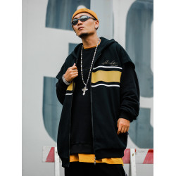 Acusa Jeans HipHop美式休閒連帽馬甲無袖外套肥大版型重磅毛圈男