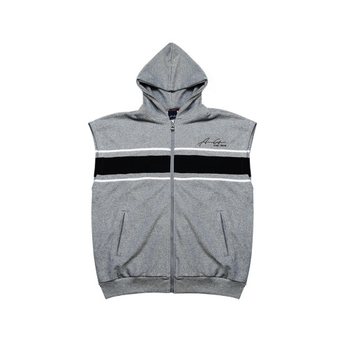 Acusa Jeans HipHop美式休閒連帽馬甲無袖外套肥大版型重磅毛圈男