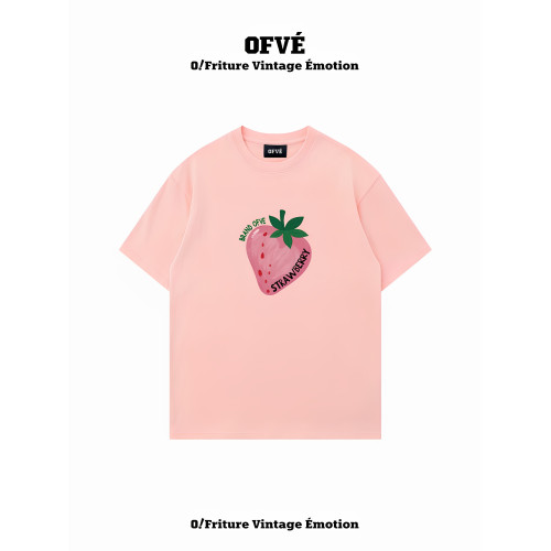 專櫃新款 OFVE韓國設計2025夏季減齡寬松純棉短袖女t恤上衣女裝