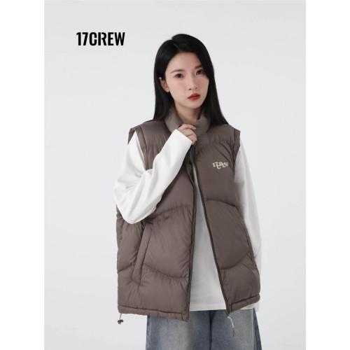 17CREW羽絨馬甲秋冬新品三色秋冬新款美式復古男女情侶同款