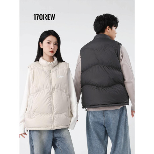 17CREW羽絨馬甲秋冬新品三色秋冬新款美式復古男女情侶同款