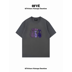 專櫃新款 OFVE韓國潮牌2025夏季設計感寬松純棉短袖女t恤上衣女裝