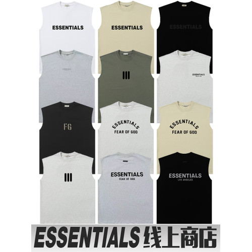 美式復線essentials坎肩背心男士夏季潮牌FOG高街寬松打底衫t恤女