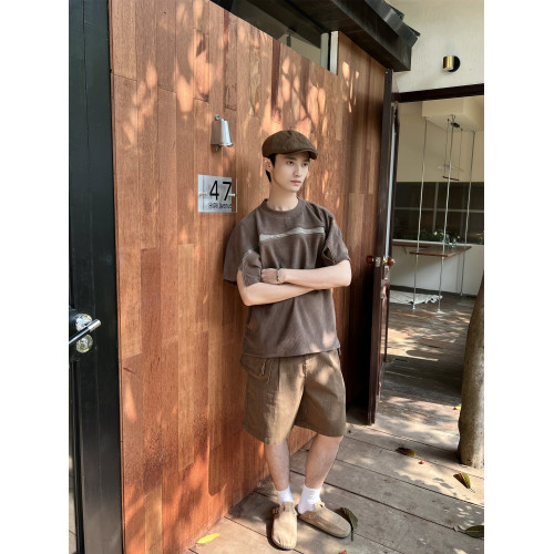 乜Q美式休閒拉鍊設計無袖坎肩背心T恤男女原宿復古百搭肌理上衣潮