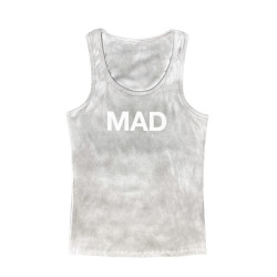 *RYE CHASIN重磅螺紋緊身打底噴髒MAD背心