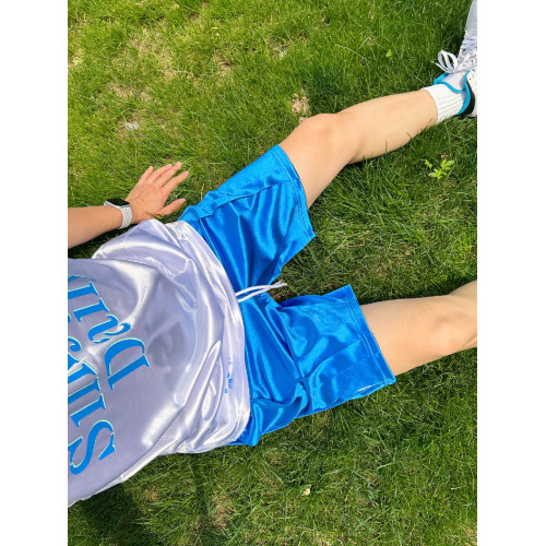 糸質纖維｜絲滑柔軟寬肩背心/短褲絲光運動服休閒運動圓領寬松