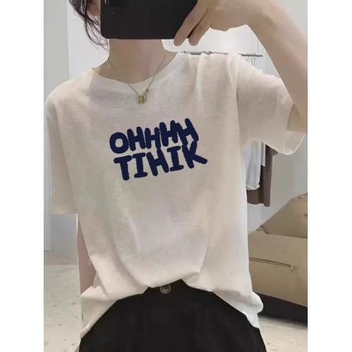 白色雪花棉短袖女t恤2025夏季新款顯瘦遮肉透氣涼感薄款半袖上衣