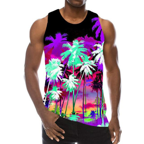 Thin sport 3D print sleeveless vest 薄款運動3D印花無袖背心