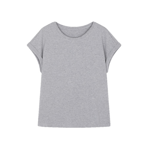 沫晗依美連肩袖圓領T恤2025夏季新款連肩小蓋袖寬鬆休閒顯瘦女T恤