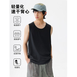 山系戶外運動無袖坎肩T恤男女戶外輕量跑步防曬吸溼速乾背心夏季