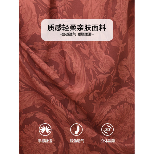 甘夫人時尚媽媽款雪紡印花短袖上衣2025夏季新款洋氣中老年女T恤