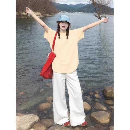 白色短袖女t恤女裝2025夏季新款高級歐貨韓版寬松百搭半袖小上衣