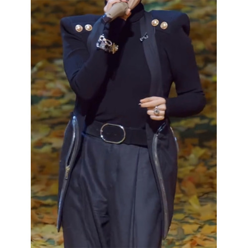 TK653熱播綜藝明星同款嘻哈炸街髮型師表演痞帥大口袋馬甲無性別