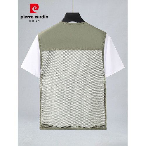 Pierre Cardin/皮爾卡丹工裝馬甲男士夏季新款戶外釣魚坎肩外套男