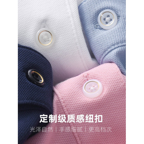 夏季polo衫女t恤短袖女新款珠地棉修身顯瘦工裝職業襯衫團體上衣