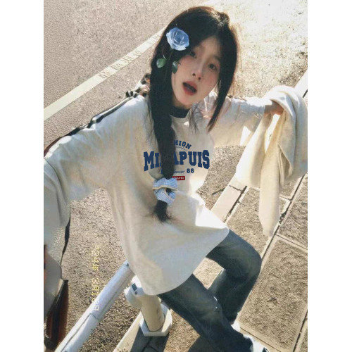 巨好看三條杠插肩短袖女t恤夏2025寬松慵懶風半袖美式設計感上衣
