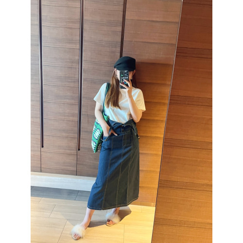 KOGIRL韓版夏新款簡約H型圓領休閒顯瘦爽滑廓形親膚打底上衣女T恤