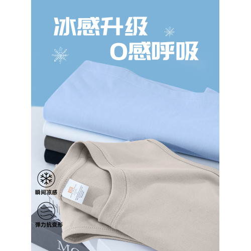 Jeep吉普純棉背心男款黑色2025新款夏季上衣男款無袖運動男士T恤