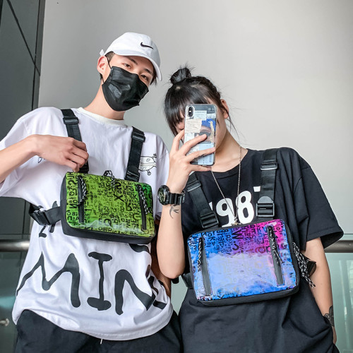 兔子警官穿搭戰術馬甲女輕機能風工裝男薄款嘻哈多功能坎肩胸包夏