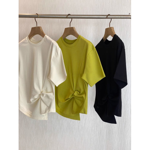 別致檸檬海鹽通勤穿搭醋酸天絲短袖女t恤2025新款減齡上衣小衫夏 別致檸檬海鹽通勤穿搭醋酸天絲短袖女t恤2025新款減齡上衣小衫夏