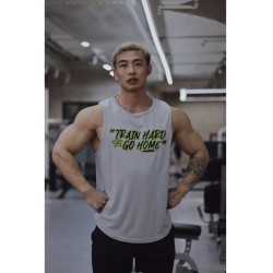 ZEKE LAB Train Hard原創背心 速乾休閒運動健身無袖圓弧下擺坎肩