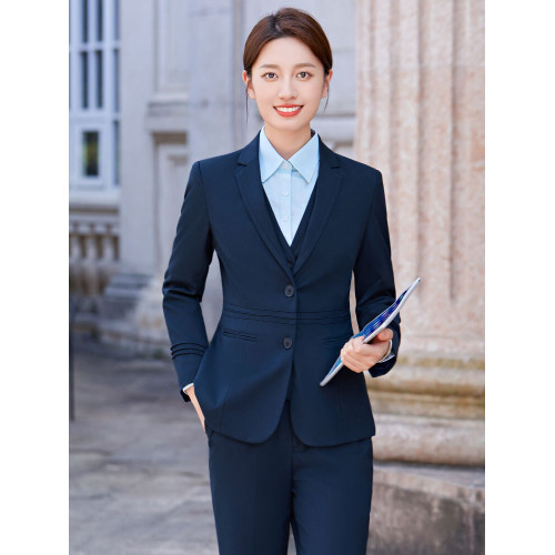 郵政工作服春季男女郵侷儲蓄銀行營業員西裝褲子襯衫工裝馬甲