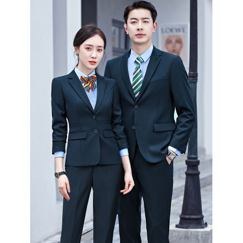 郵政工作服春季男女郵侷儲蓄銀行營業員西裝褲子襯衫工裝馬甲