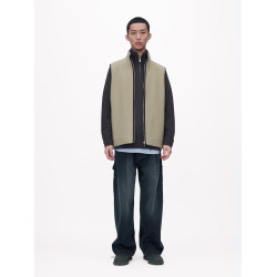 COMMON SCENTS美麗諾全羊毛“搓搓尼”夾棉拉鍊馬甲外套曡穿利器